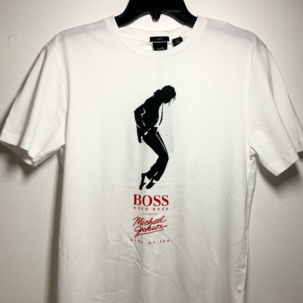 Hugo Boss Michael Jackson King of Pop Red Lettering TShirt